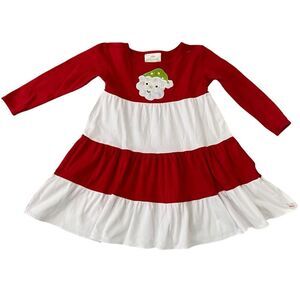 Lolly Wolly Doodle Girl’s Red and White Santa Dress Size 4/5